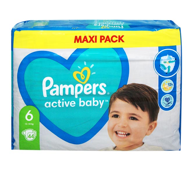 PAMPERS active baby S6 13-18Kg 44pcs (MAXI PACK)