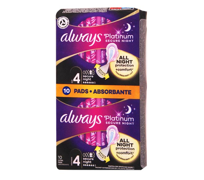 ALWAYS Platinum ultra 10pcs – Secure night