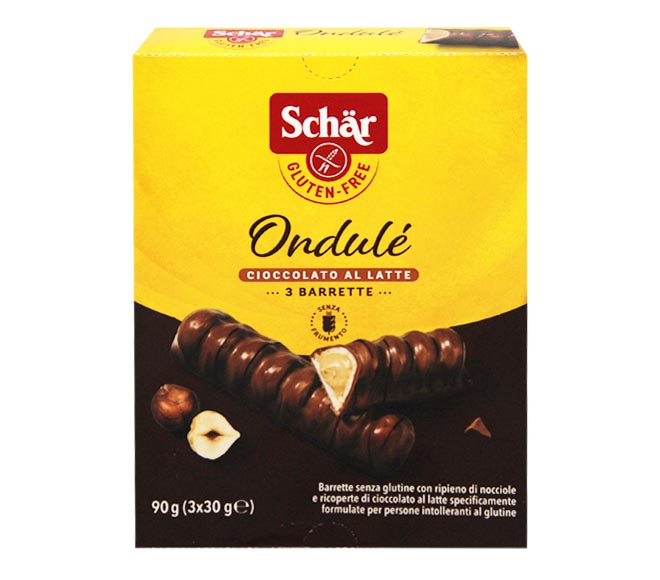 SCHAR Gluten Free Ondule 90g – Wafers Milk Chocolate (3x30g)