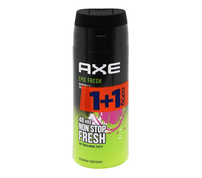 AXE deodorant bodyspray 150ml – Epic Fresh (1+1 FREE)