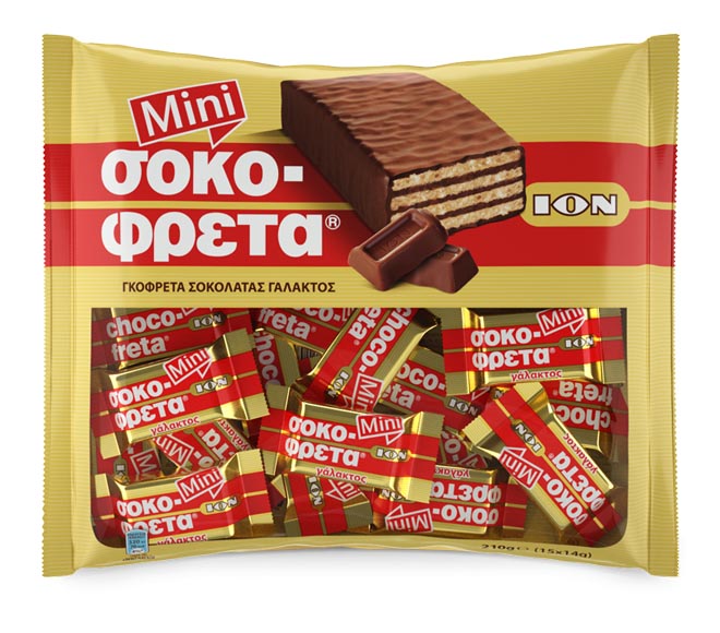 ION chocofreta mini x15pcs 210g – milk chocolate