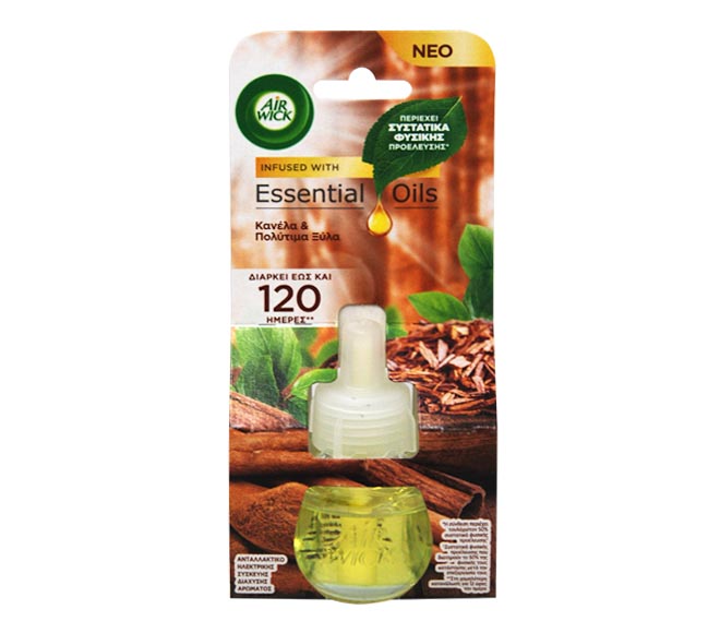 AIR WICK diffuser refill essential oils 19ml – Cinnamon and Precious Woods