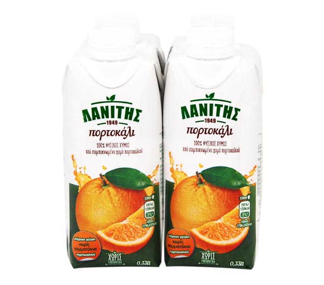 LANITIS juice ORANGE 4x330ml