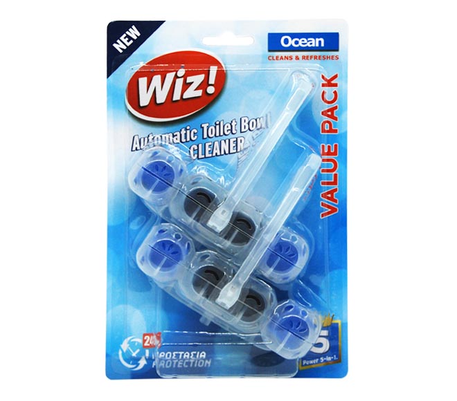 block WIZ automatic toilet bowl cleaner 2x50g – Ocean (VALUE PACK)