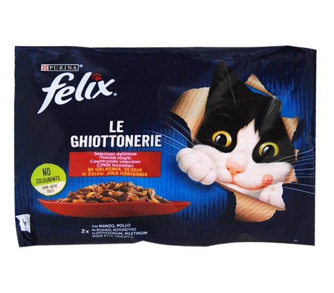 cat FELIX Countryside Selection in jelly 340g – beef & chicken