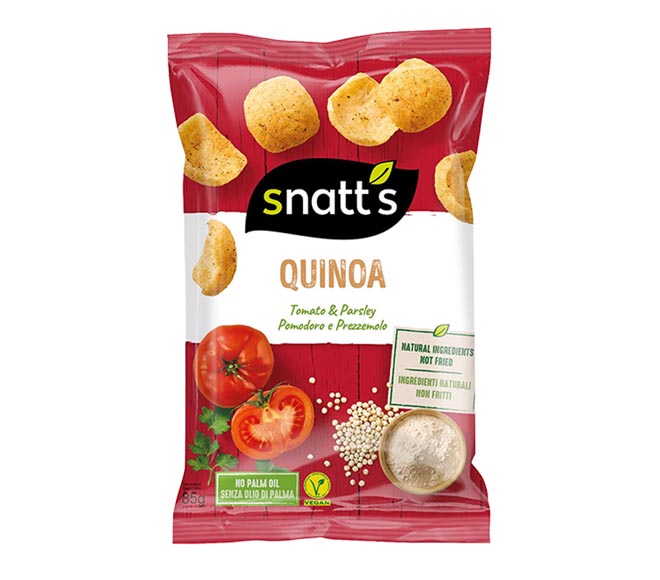 SNATTS quinoa chips 85g – tomato and parsley