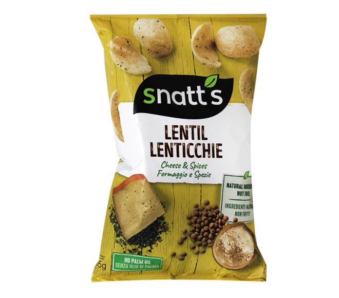 SNATTS lentil chips 85g – cheese and spices