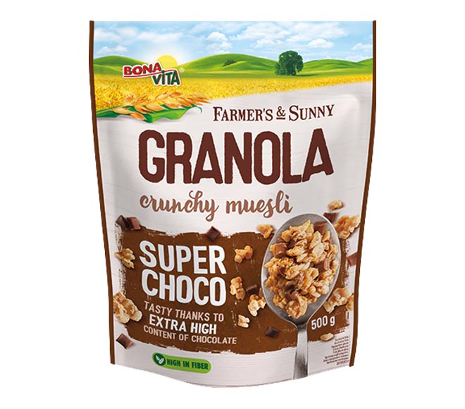 BONAVITA granola crunchy muesli 500g – super choco