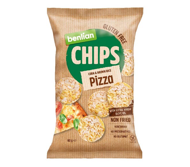BENLIAN corn & brown rice chips 60g – pizza