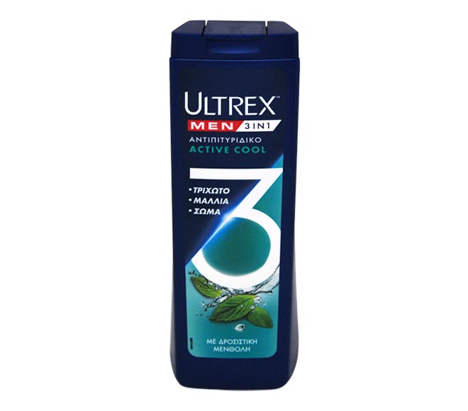 ULTREX MEN 3IN1 shampoo 360ml – Active cool