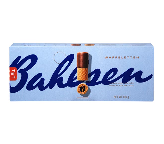 BAHLSEN wafer thin rolls 100g – milk chocolate