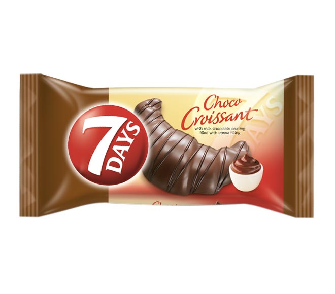 7DAYS Choco Croissant with milk chocolate coating & cocoa filling 60g