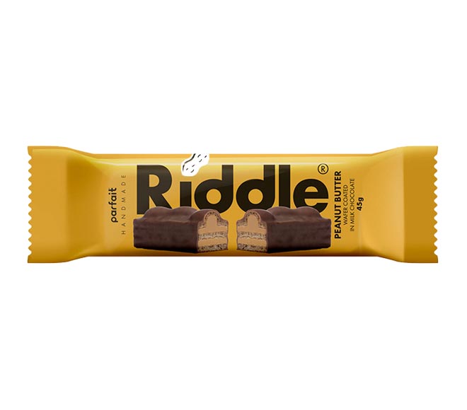 RIDDLE Peanut Butter Waffer 45g – Coated with Milk Chocolate