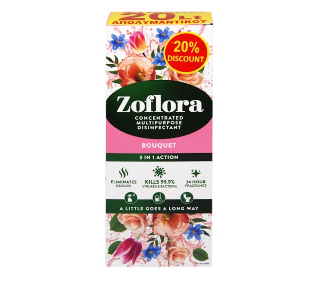 ZOFLORA concentrated disinfectant 500ml – Bouquet (20% LESS)