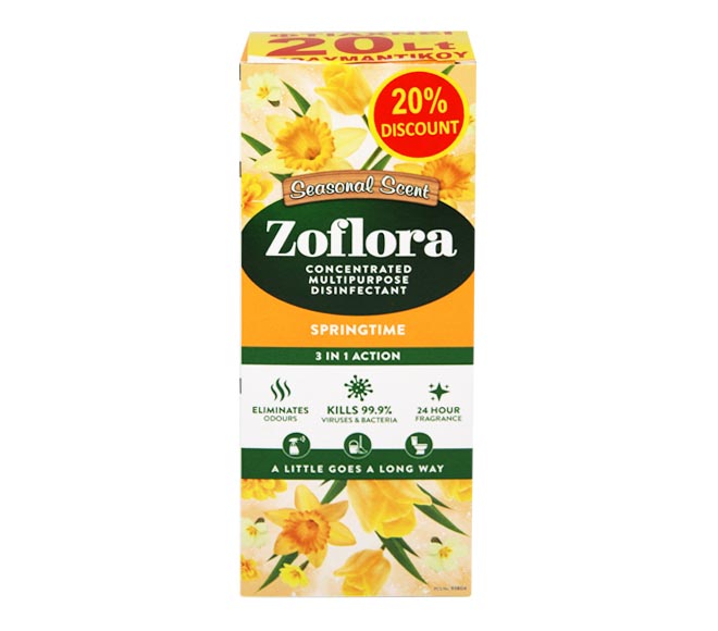 ZOFLORA concentrated disinfectant 500ml – Springtime (20% LESS)