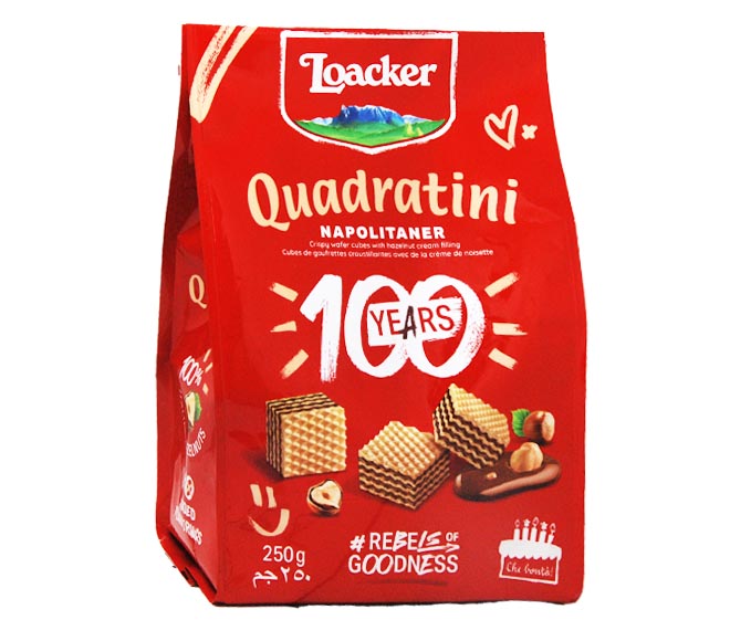 LOACKER Quadratini Napolitaner bite size wafers 250g