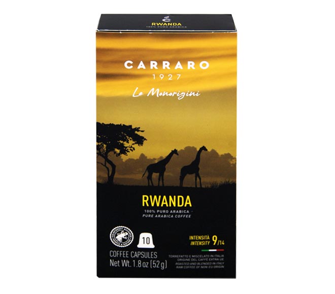 CARRARO espresso RWANDA 52g – (10 caps – intensity 9)