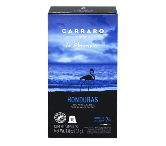CARRARO espresso HONDURAS 52g – (10 caps – intensity 7)
