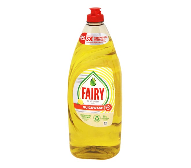 FAIRY Platinum Quick Wash liquid 654ml – Lemon