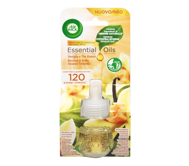 AIR WICK diffuser refill essential oils 19ml – Vanilla and White Tea Blossoms