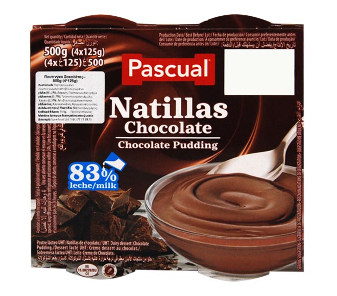 desserts PASCUAL chocolate pudding 4x125g