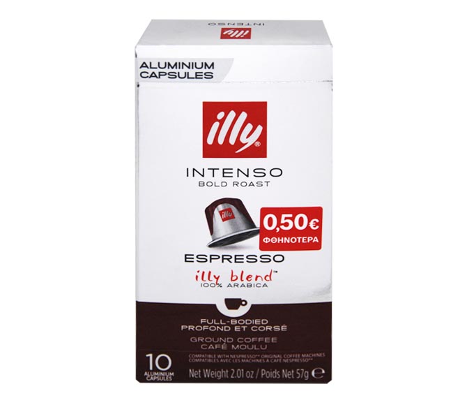 ILLY espresso INTENSO 57g – (10 caps – intensity 5)(€0.50 LESS)