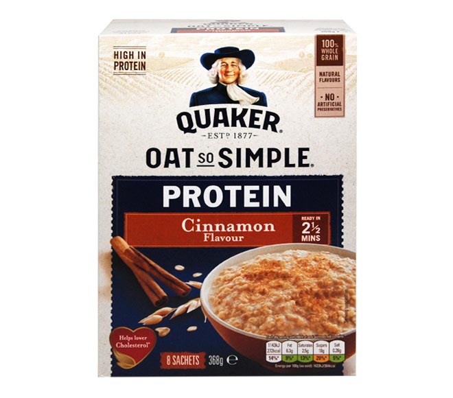 oats QUAKER Protein 368g (8 sachets) – cinnamon flavor