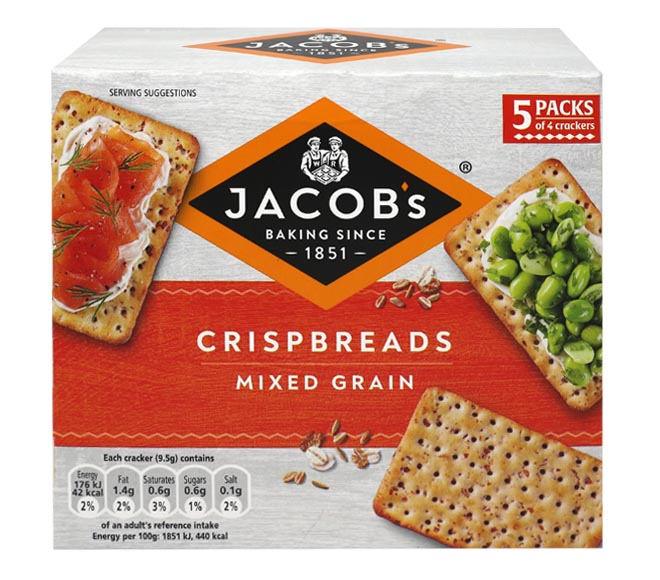 JACOBS crispbreads mixed grain 190g
