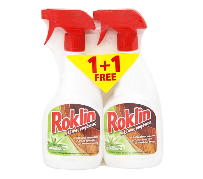 ROKLIN liquid for wooden surfaces spray 500ml – Aloe Vera (1+1 FREE)