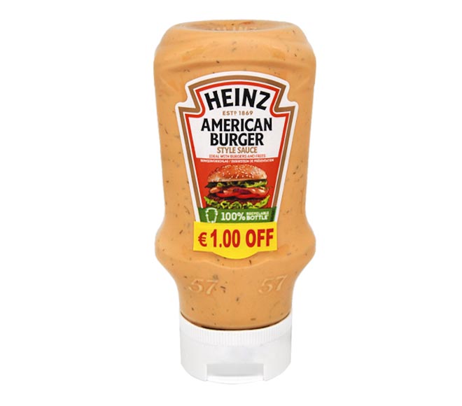 sauce HEINZ American Burger 418g (€1 LESS)
