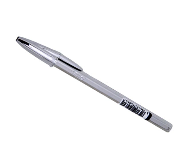 pen BIC CRISTAL silver body ball point fine 0.8mm – BLACK