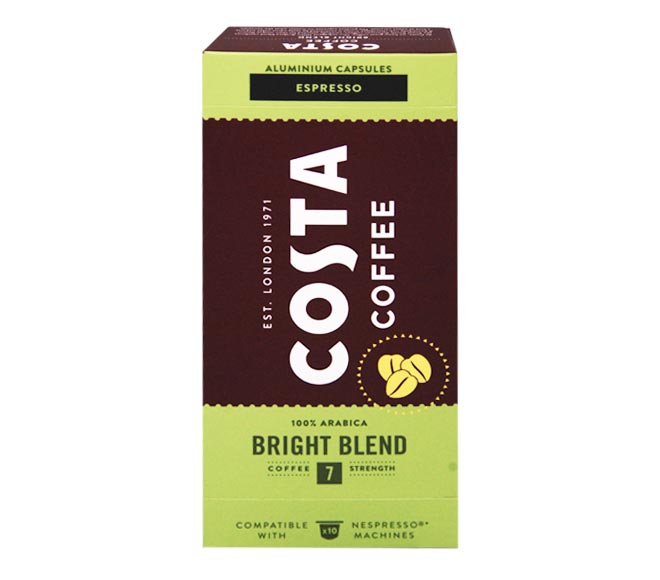 COSTA COFFEE espresso BRIGHT BLEND 57g – (10 caps – intensity 7)