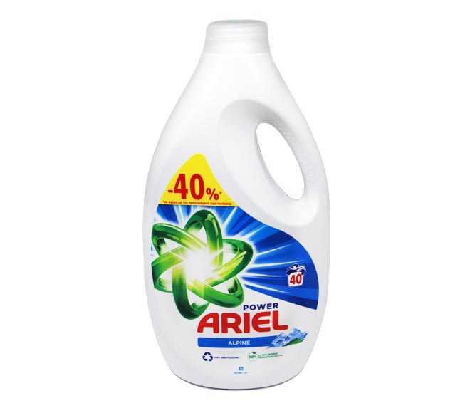 ARIEL liquid 40 washes 2200ml – Alpine (-40% LESS)