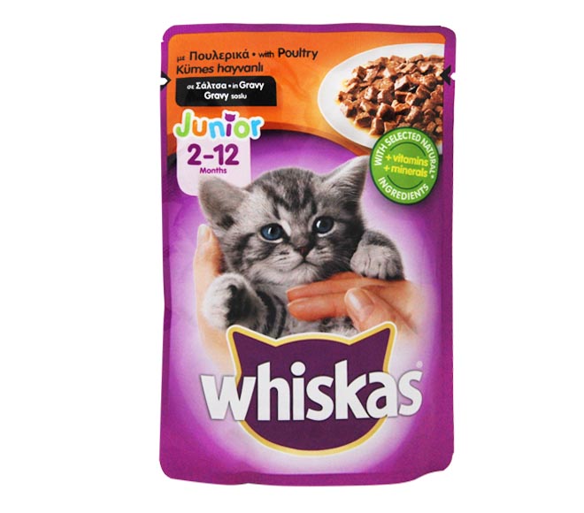 cat WHISKAS junior with poultry in gravy 100g