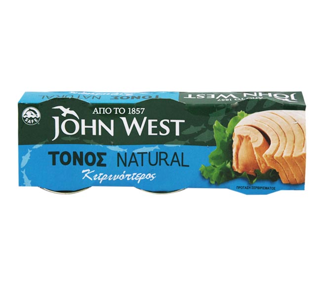 JOHN WEST tuna yellowfin in water 3x80g (2+1 FREE)