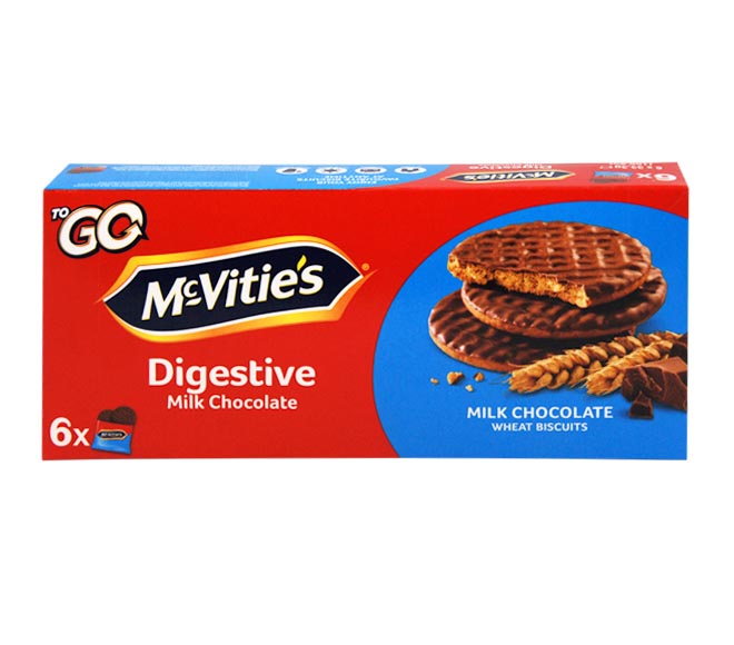 MC VITIES To Go Digestive 6X33.3g (199.8g) – Milk Chocolate