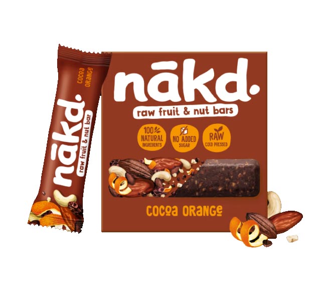 NAKD raw fruit & nut bar 4 x 35g – cocoa orange