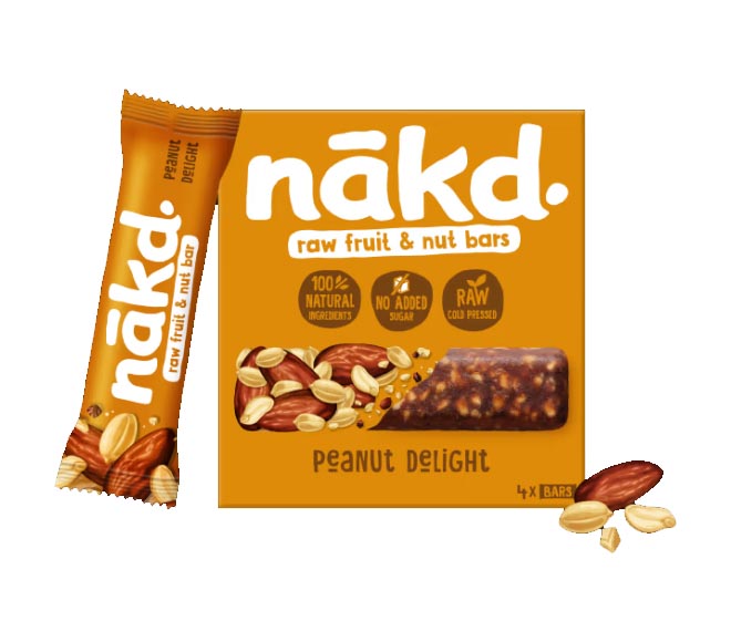 NAKD raw fruit & nut bar 4X35g – peanut delight