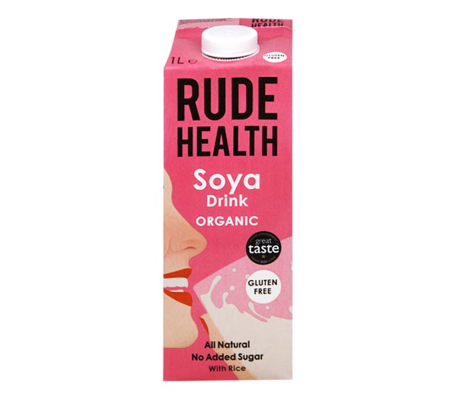 RUDE HEALTH dairy free organic Soya Drink milk 1L