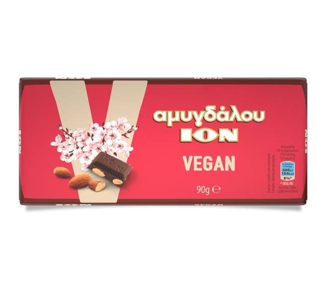 ION chocolate vegan 90g – almonds