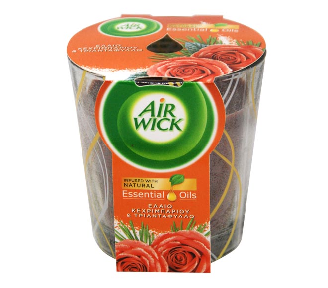 AIR WICK Candle Essential Oils 105g – Amber & Rose Oil