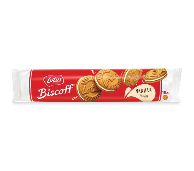 LOTUS Biscoff caramelised sandwich biscuits150g – vanilla