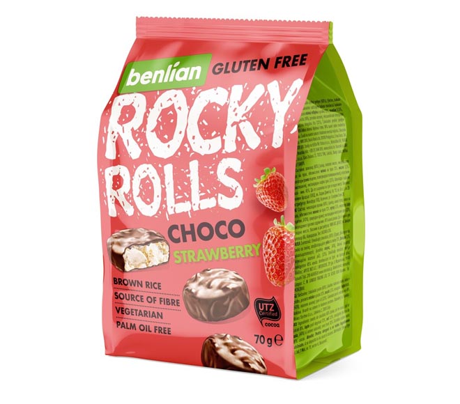 BENLIAN Rocky Rolls 70g – choco strawberry