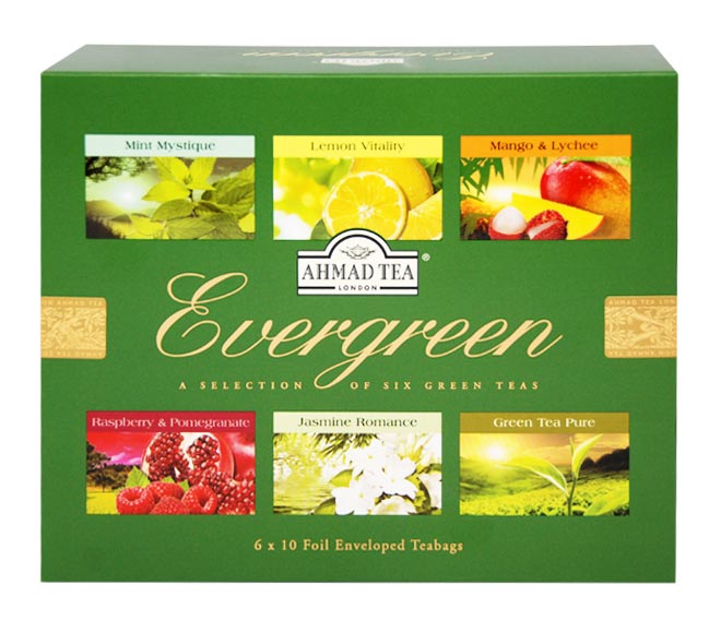 tea AHMAD Evergeen selection of six green teas (60pcs) 120g