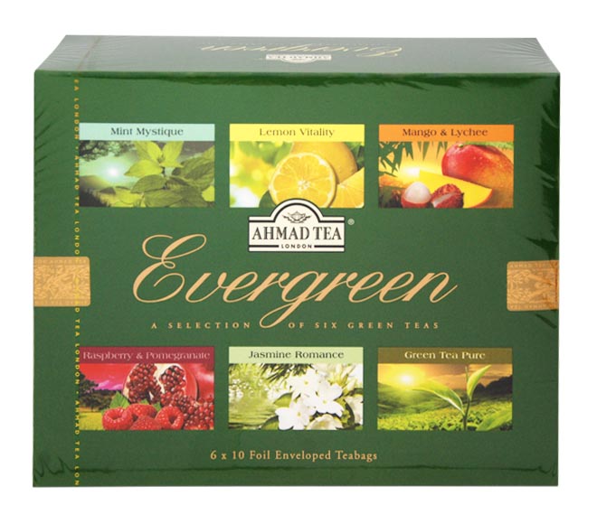 tea AHMAD Evergeen selection of six green teas (60pcs) 120g