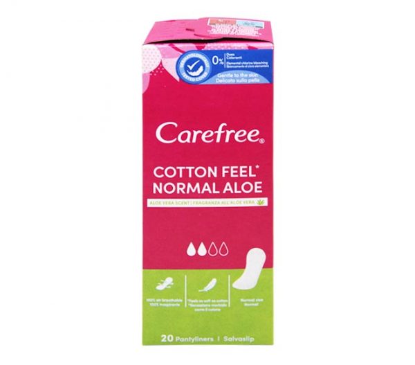 CAREFREE Pantyliners cotton feel normal aloe 20pcs