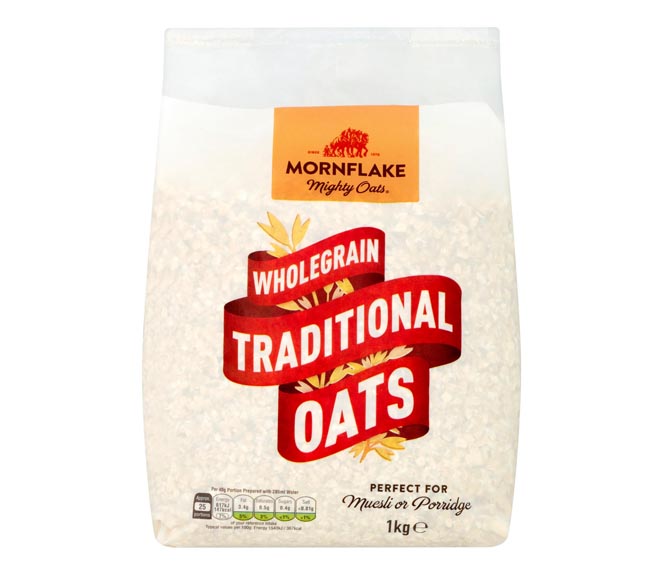 MORNFLAKE whole grain traditional oats 1kg