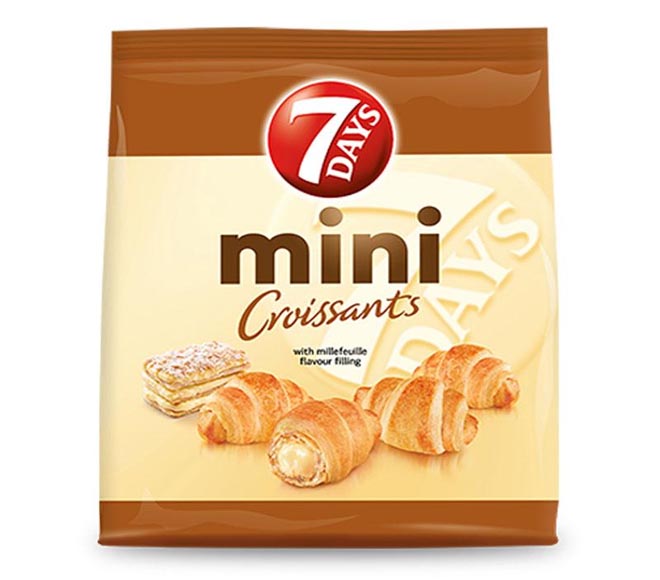 7DAYS Mini croissant with cream-milleffeuille flavour filling 185g