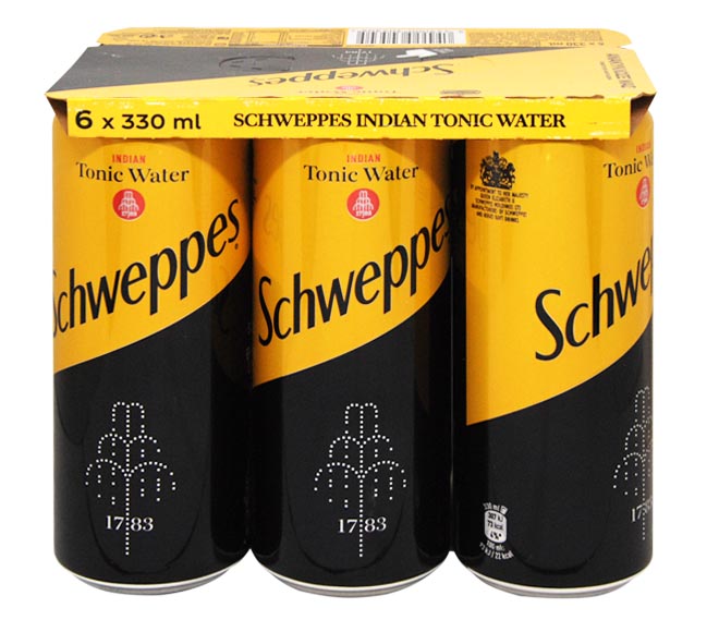 can SCHWEPPES tonic water 6x330ml