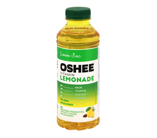 OSHEE Vitamin Water lemonade lemon & pine 555ml – low calories